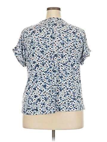 Indigo Rose Short Sleeve Blouse (view 2)