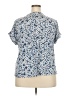 Indigo Rose 100% Polyester Blue Short Sleeve Blouse Size 2X - photo 2