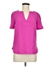 Trina Turk 100% Polyester Pink Short Sleeve Blouse Size M (estimated) - photo 1