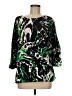 ECI 100% Polyester Green 3/4 Sleeve Blouse Size M - photo 1