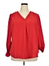 Unbranded 100% Polyester Red 3/4 Sleeve Blouse Size 2X - photo 1