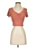 Shein Orange Short Sleeve Top Size 4 - photo 1