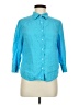 Talbots 100% Linen Blue 3/4 Sleeve Button-Down Shirt Size M - photo 1
