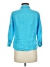 Talbots 100% Linen Blue 3/4 Sleeve Button-Down Shirt Size M - photo 2