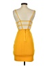 Unbranded Solid Yellow Cocktail Dress Size S - photo 2