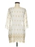 I.Magnin 100% Polyester Floral Ivory 3/4 Sleeve Blouse Size M - photo 1