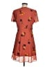 Madewell 100% Polyester Print Orange Casual Dress Size 6 - photo 2