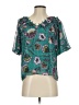 Ann Taylor LOFT 100% Polyester Teal Short Sleeve Blouse Size S - photo 1