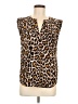 J.Crew 100% Silk Animal Print Brown Blouse Size 6 - photo 1