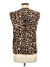 J.Crew 100% Silk Animal Print Brown Blouse Size 6 - photo 2