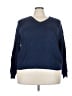 Shein Curve 100% Polyester Solid Blue Pullover Sweater Size 3X - photo 1