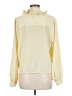 Monki 100% Polyester Yellow Long Sleeve Blouse Size M - photo 2