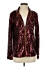 Assorted Brands 100% Polyester Metallic Burgundy Jacket Size S - photo 1