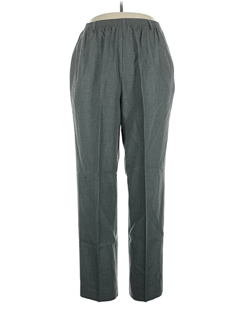 Pre-owned Alfred Dunner Dress Pants In Gray