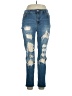 Forever 21 Plus Hearts Blue Jeans Size 14 - photo 1