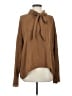 Theory 100% Silk Brown Blouse Size S - photo 1