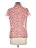 W by Worth Floral Red Short Sleeve Blouse Size 6 - photo 2