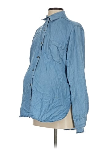 Motherhood Long Sleeve Button-Down Shirt (view 1)