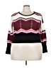 Assorted Brands Chevron-herringbone Burgundy Pullover Sweater Size 3X - photo 1