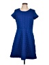 Como Vintage Solid Blue Casual Dress Size L - photo 1