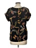 Assorted Brands 100% Polyester Black Short Sleeve Blouse Size L - photo 2