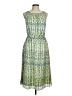 The Limited 100% Polyester Print Green Cocktail Dress Size M - photo 1