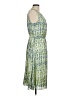 The Limited 100% Polyester Print Green Cocktail Dress Size M - photo 4