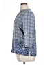Cathy 100% Rayon Blue 3/4 Sleeve Blouse Size XL - photo 5