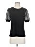 CeCe Black Short Sleeve Top Size S - photo 1