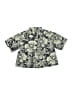 Bonpoint 100% Cotton Tropical Green Short Sleeve Button-Down Shirt Size 4 - photo 2