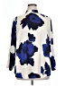 Lane Bryant 100% Polyester Floral Blue 3/4 Sleeve Blouse Size 14 - photo 1