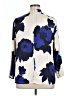 Lane Bryant 100% Polyester Floral Blue 3/4 Sleeve Blouse Size 14 - photo 2