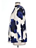 Lane Bryant 100% Polyester Floral Blue 3/4 Sleeve Blouse Size 14 - photo 5