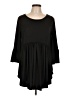 Reba Solid Black Casual Dress Size L - photo 1