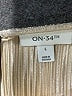 On 34th 100% Polyester Metallic Silver Long Sleeve Blouse Size L - photo 7