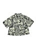 Bonpoint 100% Cotton Floral Green Blue Short Sleeve Button-Down Shirt Size 6 - photo 1