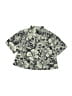 Bonpoint 100% Cotton Floral Green Blue Short Sleeve Button-Down Shirt Size 6 - photo 2