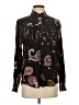 MSGM 100% Silk Paisley Black Long Sleeve Silk Top Size EU (IT) 40 / US 4 - photo 1