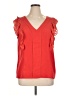 Ann Taylor 100% Polyester Red Sleeveless Blouse Size XL - photo 1