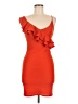 River Island Orange Cocktail Dress Size 8 - photo 1