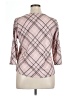 Adrienne Vittadini Argyle Pink 3/4 Sleeve Blouse Size XL - photo 2