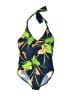 Cherokee Tropical Blue One Piece Swimsuit Size 10 - photo 1