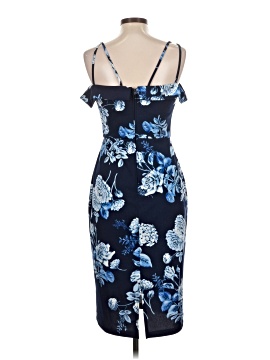 slim fit dress slacks Astra Strapless Floral Satin Midi Dress - US 2