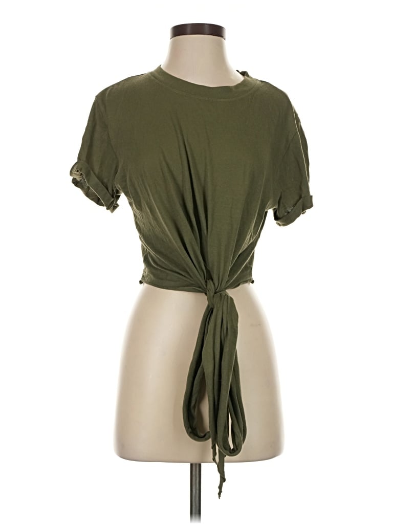Pre-owned Alice And Olivia Alice + Olivia Short Sleeve T-shirt In Green