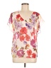 CAbi 100% Polyester Pink Short Sleeve Blouse Size M - photo 1