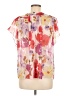 CAbi 100% Polyester Pink Short Sleeve Blouse Size M - photo 2