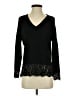 Adrianna Papell Black Long Sleeve Top Size S - photo 1