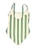 Tory Burch Stripes Yellow One Piece Swimsuit Size L - photo 2