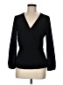 J.Crew 100% Polyester Black Long Sleeve Blouse Size 6 - photo 1