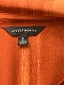 Investments 100% Polyester Color Block Orange 3/4 Sleeve Blouse Size S - photo 7